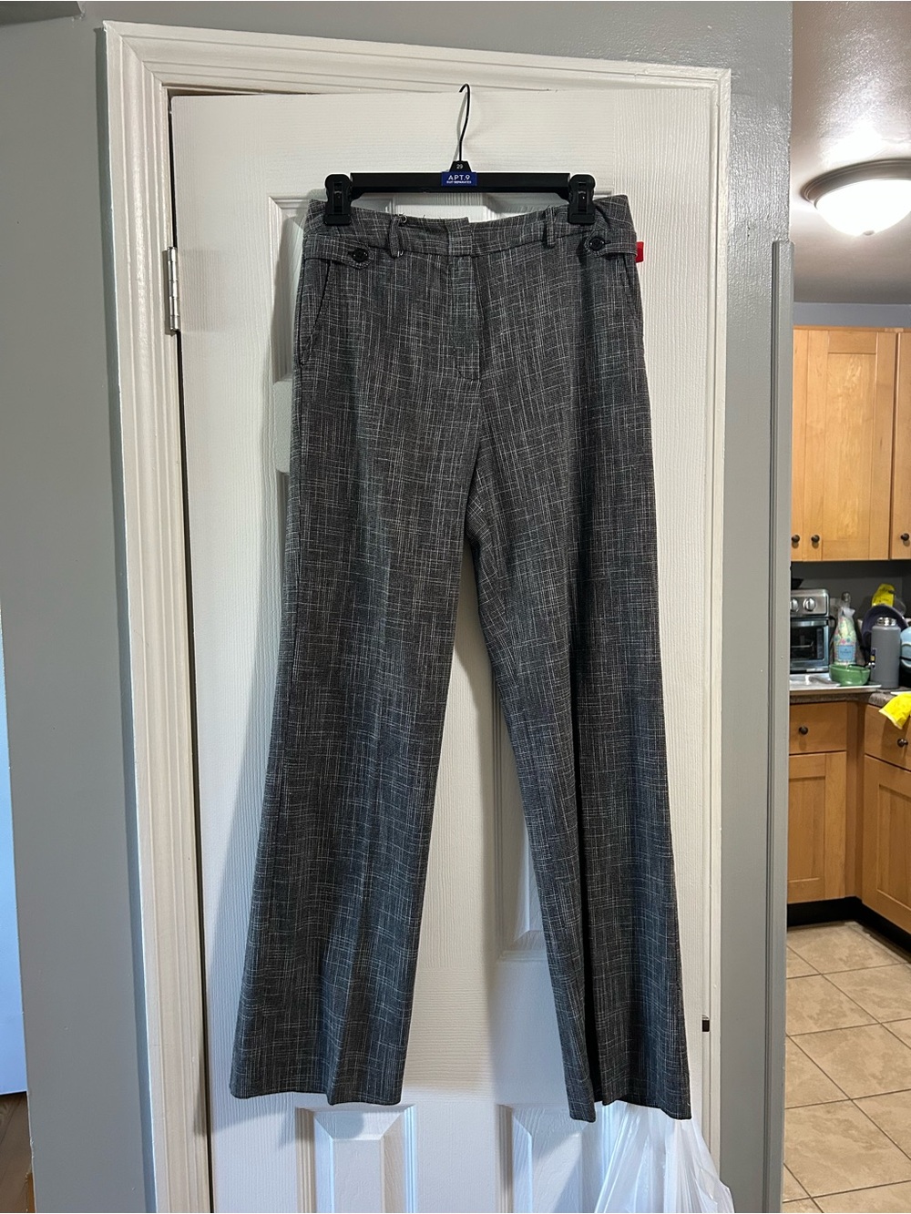 dressbarn Gray Plaid Women's Dress Trousers